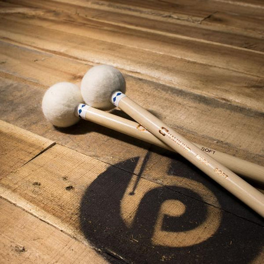 Chalklin Sewn Felt Soft Wood Shaft Timpani Mallets MS24