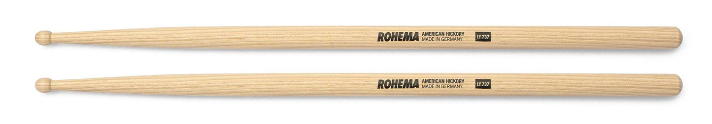 Rohema LY 737 “Lytton” Rounded Tip Hickory Drumsticks LY737