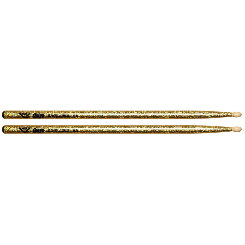 Vater 5a Colour Wrap Gold Sparkle Wood Tip VCG5A