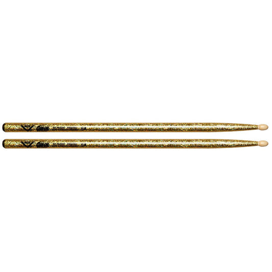 Vater 5a Colour Wrap Gold Sparkle Wood Tip VCG5A
