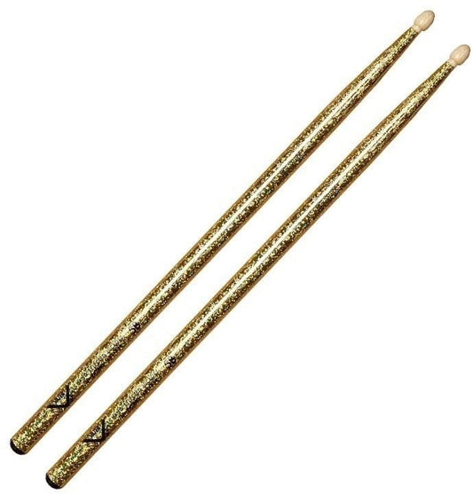 Vater 5B Colour Wrap Gold Sparkle Wood Tip VCG5B