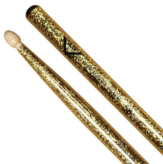 Vater 5B Colour Wrap Gold Sparkle Wood Tip VCG5B