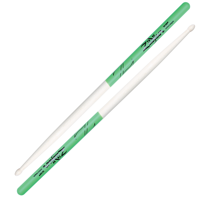 Zildjian 5A Maple Green Dip Wood Tip Z5AMDG