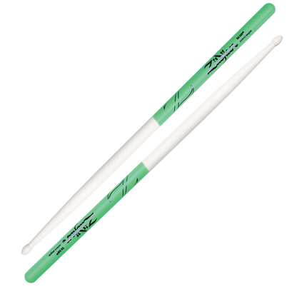 Zildjian 5A Maple Green Dip Wood Tip Z5AMDG